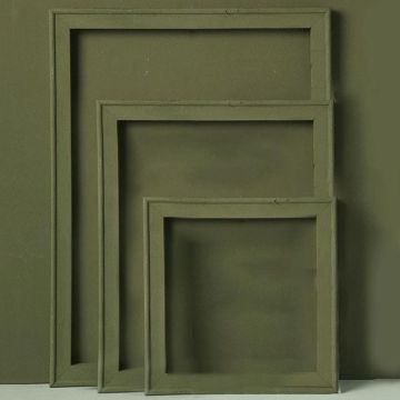 3 in 1 Different Sizes Morandi Color Wooden Photo Frame Series Color Spray Paint Photo Props Photography Background Ornaments(Deep Green)