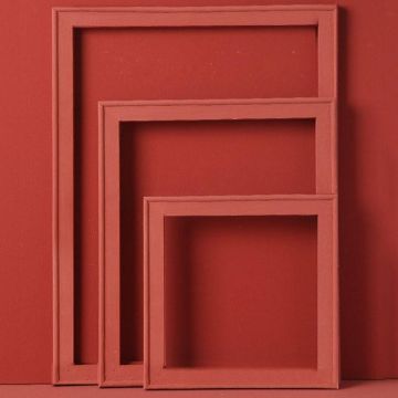 3 in 1 Different Sizes Morandi Color Wooden Photo Frame Series Color Spray Paint Photo Props Photography Background Ornaments(Normal  Red)