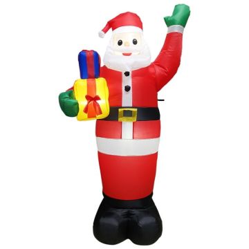 Santa Claus Christmas Tree Snowman Inflatable LED Luminous Christmas Ornaments, US Plug(QM0103-1.8M)