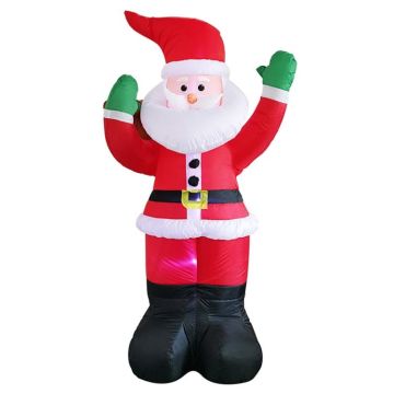 Santa Claus Christmas Tree Snowman Inflatable LED Luminous Christmas Ornaments, US Plug(QM0104-1.8M)