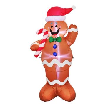 Santa Claus Christmas Tree Snowman Inflatable LED Luminous Christmas Ornaments, US Plug(QM0301-1.5M)