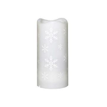 LED Candle Projection Lamp Christmas LED Decoration Night Light(Snowflake)