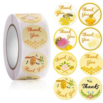 Pearl Milk Tea Cup Thank You Sticker Coffee Shop Sealing Sticker, Size: 2.5cm / 1 Inch(HA025)