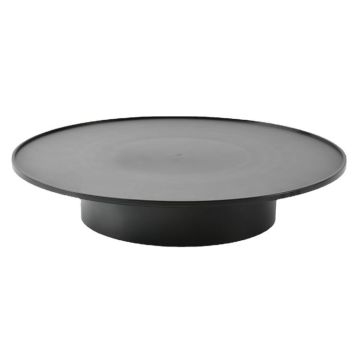 25cm USB Power Rotating Display Stand Video Shooting Props Turntable(Black Bottom Frosted)