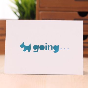 10 PCS A-035 Large Hollow Letters Holiday Greeting Card(Going)