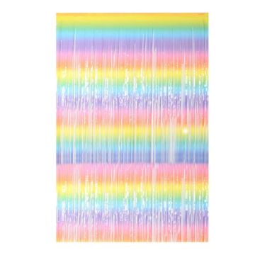 2 PCS 2M Birthday Party Decoration Background Rain Curtain(Gradient Light Color)