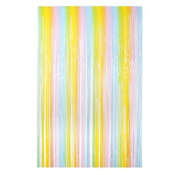 2 PCS 2M Birthday Party Decoration Background Rain Curtain(Vertical Bar Gradient)