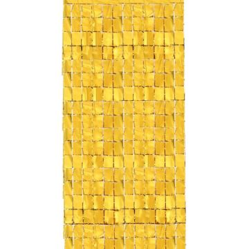 2 PCS 1x2M Square Rain Silk Door Curtain Birthday Party Background Wall Decoration(Golden)