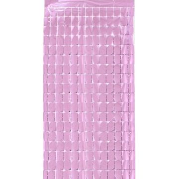 2 PCS 1x2M Square Rain Silk Door Curtain Birthday Party Background Wall Decoration(Pink)