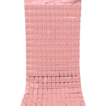 2 PCS 1x2M Square Rain Silk Door Curtain Birthday Party Background Wall Decoration(Rose Gold)