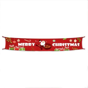 Christmas Ornaments Letters Banner Festive Party Scene Arrangement Props,Size:300 x 50cm(001)