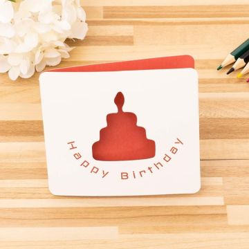 10 PCS Cute Hollow Cartoon Greeting Card(Happy Birthday)