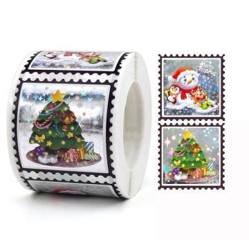 Christmas Decorative Stickers Holiday Gifts Label Stickers, Size: 38x38mm(K-221 R1)