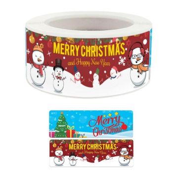 Christmas Stickers Child Toys Holiday Cartoon Tabel, Size: 25x75mm(K-232)