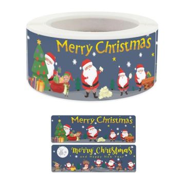 Christmas Stickers Child Toys Holiday Cartoon Tabel, Size: 25x75mm(K-233)