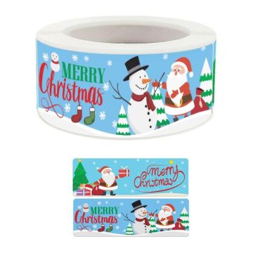 Christmas Stickers Child Toys Holiday Cartoon Tabel, Size: 25x75mm(K-234)