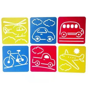 Children DIY Drawing Stencil Colorful Hollow Copy Board(H-02)