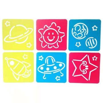 Children DIY Drawing Stencil Colorful Hollow Copy Board(H-03)