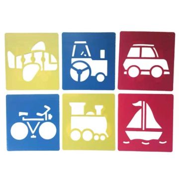 Children DIY Drawing Stencil Colorful Hollow Copy Board(H-08)