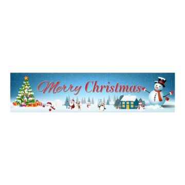 Christmas Patio Banner Party Decoration Supplies 50 x 250cm(Style 30)