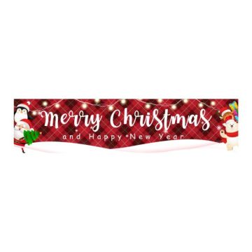 Christmas Patio Banner Party Decoration Supplies 50 x 250cm(Style 02)