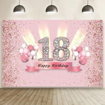 1.5x1m Cartoon Digital Birthday Balloon Party Scene Photographic Backdrop(MDT10408)