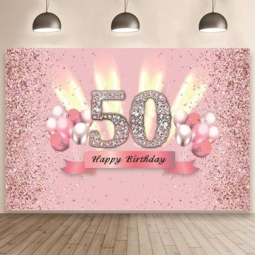 1.5x1m Cartoon Digital Birthday Balloon Party Scene Photographic Backdrop(Mdt11148)