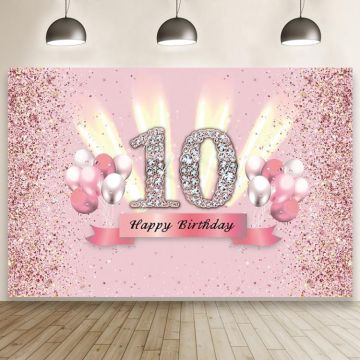 1.5x1m Cartoon Digital Birthday Balloon Party Scene Photographic Backdrop(Mdt11367)