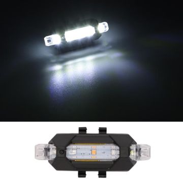 Motorcycle Bicycle Charging Strobe Decorative Warning Tail Light(White Light)
