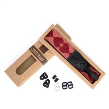 Embroidered Heart Pattern SLR Camera Strap Mirrorless Camera Love Lanyard(Classic 08-A-Metal Ring)