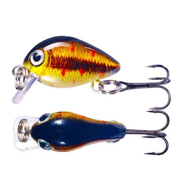 HENGJIA 2.5cm 1.5g Floating Water Little Fat Micro-Object Mini 3D Printing Luya Bait(10)