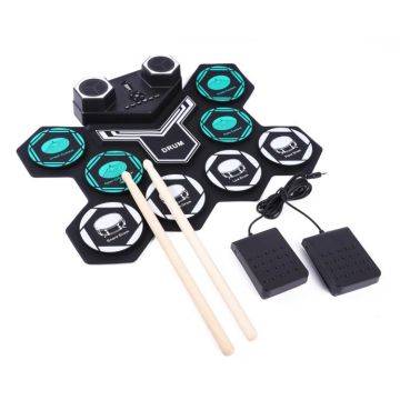 G6008 Desktop Drums With Sound Lithium Portable Drum Set Bluetooth Kids Practice Drum(Colorful)