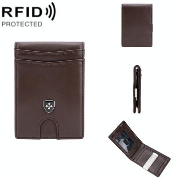 Baellerry RFID Anti-Theft Multi-Card Slot Contrasting Color Wallet Card Holder(Coffee)
