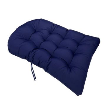 90x120cm Outdoor Waterproof Thickened Soft Hanging Basket Rattan Chair Cushion(Navy Blue)