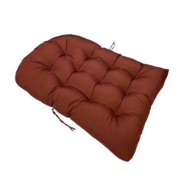 90x120cm Outdoor Waterproof Thickened Soft Hanging Basket Rattan Chair Cushion(Dark Coffee)