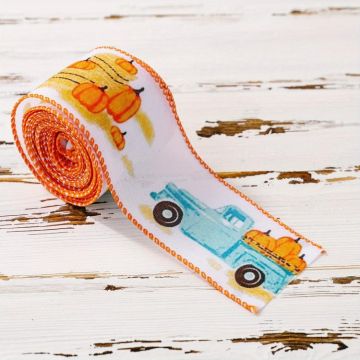 4.55m x 6.3cm Thanksgiving Ribbon Multi-purpose Harvest Season Gift Box Packaging Ribbon(D)