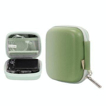 Cwatcun H45 Mini Storage Bag Small Microslice Digital Camera Bag PU Waterproof Hard Shell Bag(Green)