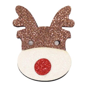 Cartoon Luminous Brooch Decoration Christmas Children and Adult Dress-up Props(Elk)