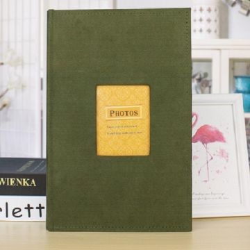4R 6 inch 300 Sheet Photos 50 Pages Flannel Interstitial Album Creative Christmas Gift Postcard Storage Album(Green)