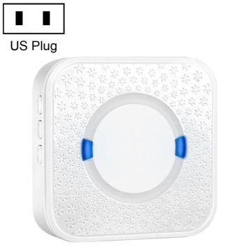 P6 110dB Wireless IP55 Waterproof Low Power Consumption WiFi Doing-dong Doorbell Receiver, Receiver Distance: 300m, US Plug(White)