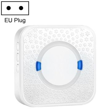 P6 110dB Wireless IP55 Waterproof Low Power Consumption WiFi Doing-dong Doorbell Receiver, Receiver Distance: 300m, EU Plug(White)