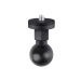 25mm 1/4 inch Screw ABS Ball Head Adapter Mount(Black)
