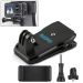 RUIGPRO 360 Degree Rotation Backpack Rec-Mounts Clip Clamp Mount + Phone Clamp for GoPro, Insta360, DJI and Other Action Cameras(Black)