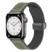 Magnetic Folding Silicone Leather Watch Band For Apple Watch Series 9&8&7 41mm / SE 3&SE 2&6&SE&5&4 40mm / 3&2&1 38mm (Army Green)