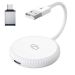 THT-020-6 USB + USB-C / Type-C Carplay Mirror Adapter for iPhone(White)