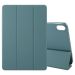 For Huawei MatePad 2023 / Air 11.5 Solid Color 3-folding Leather Tablet Case(Dark Green)