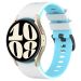 For Samsung Galaxy Watch 6 Sports Two Color Silicone Watch Band(White+Sky Blue)