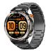 HT30 1.7 inch IP68 Waterproof Steel Band Smart Watch, Support Flashlight / Banknote Detector Light / Compass(Black)