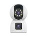 K12 1080P HD Dual Lens Dual Picture Wireless WiFi Camera(White)