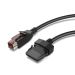 24V Powered USB to 8 Pin Stecker Data Cable for Printers POS Systems, Length:1.8m(Black)